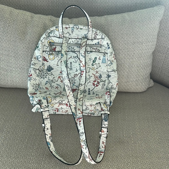 White Whimsical Backpack with All-Over Print - Picture 2 of 5